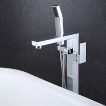 Load image into Gallery viewer, Free Standing Bathroom Tub Faucet Floor Mount Tub Filler Hand Shower Mixer Tap CZ320004
