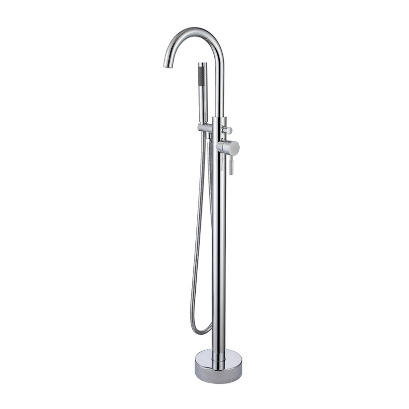Bath Tub Faucet Waterfall Brushed Nickel Free Standing Tub Filler Mixer Tap CZ323004A