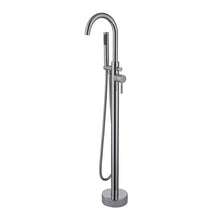 Load image into Gallery viewer, Bath Tub Faucet Waterfall Brushed Nickel Free Standing Tub Filler Mixer Tap CZ323004A
