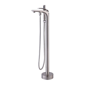 Free Standing Bathroom Tub Faucet Floor Mount Tub Filler Hand Shower Mixer Tap CZ395004