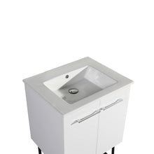 Load image into Gallery viewer, ANNECY 24&quot; SINGLE, GLOSSY WHITE, TWO DOORS, BATHROOM VANITY
