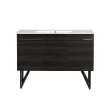 Load image into Gallery viewer, ANNECY 48&quot; SINGLE, BLACK WALNUT, TWO DOORS, ONE DRAWER, BATHROOM VANITY
